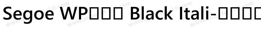 Segoe WP兰亭黑 Black Itali字体转换